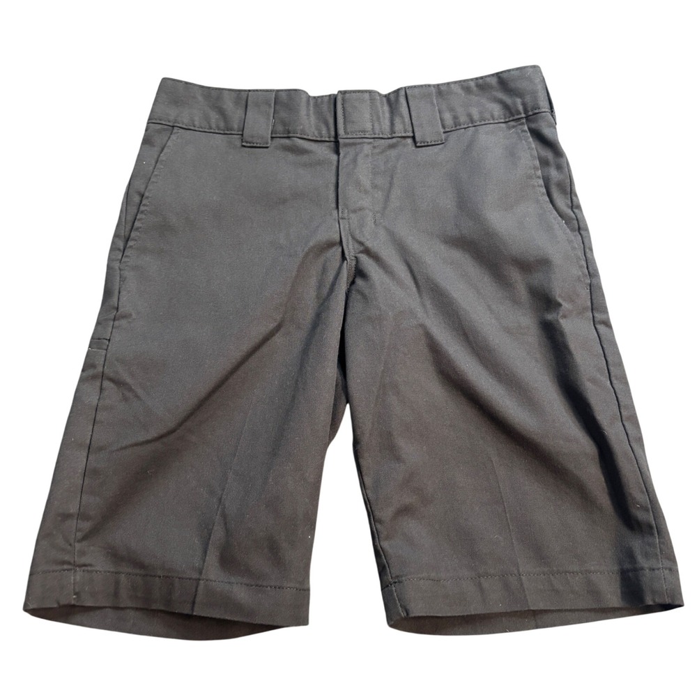 Dickies Mens Slim Fit Work Shorts Black Size 30 Flat Front Twill Utility Casual